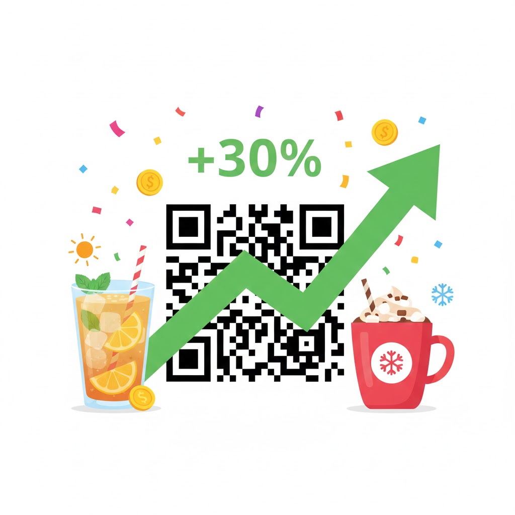 【プロが伝授】季節限定ドリンクの売上を30%向上させる、QRコードメニューのデザイン術